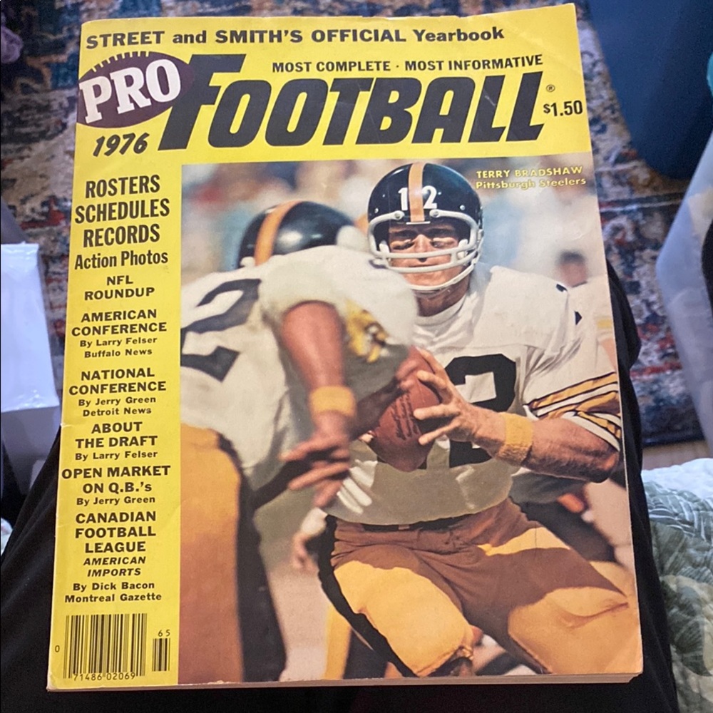 Vintage Pro Football Magazine - Yellow Cover